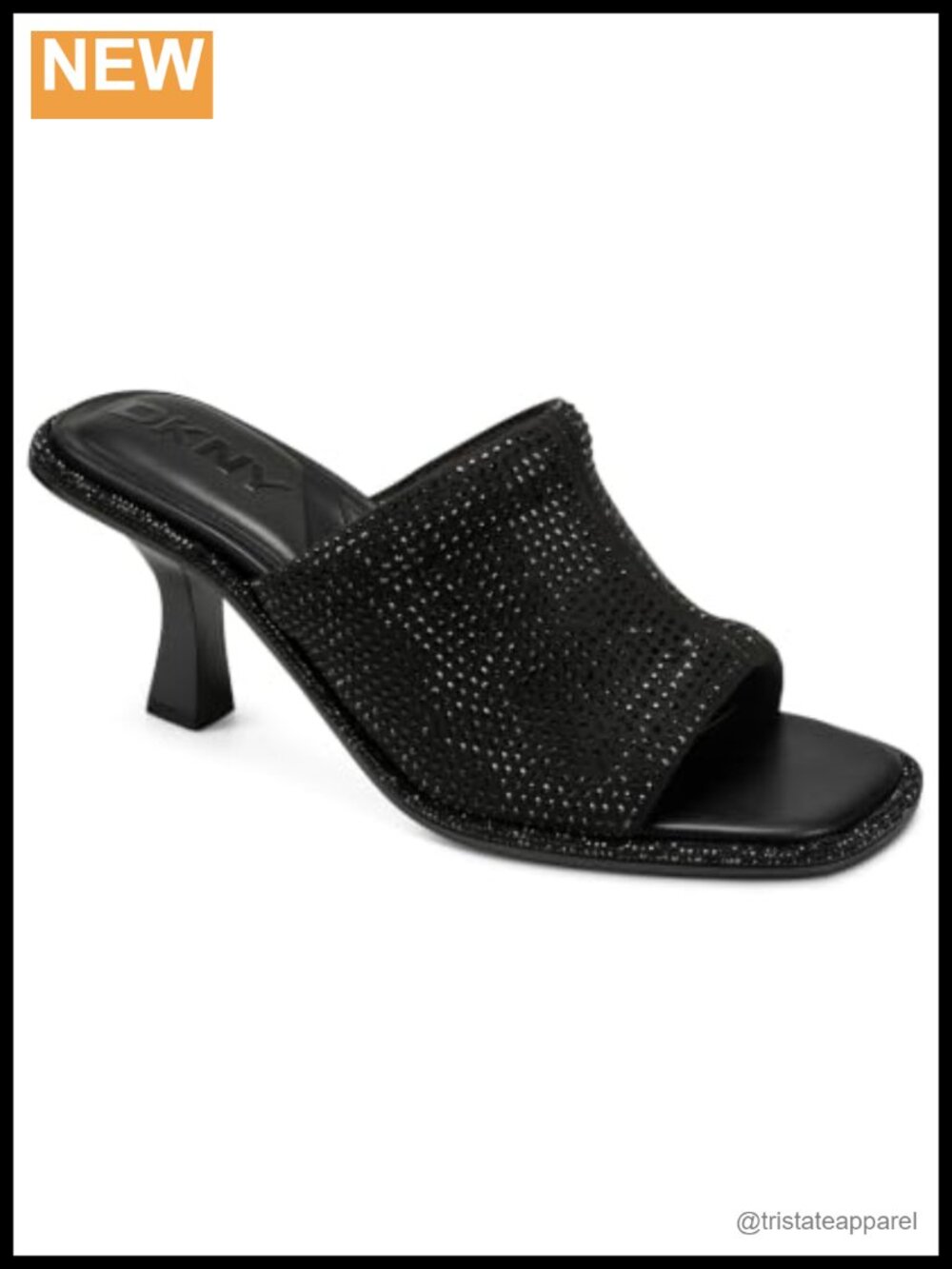 Slip On Mule Kitten Heel Square Toe Single Strap Casual